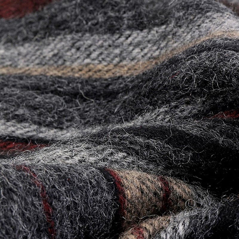SKNSOFT Winter Wool Plaid Scarf for Men,Women Fashion Tartan Wrap Checkered Scarves - Image 3
